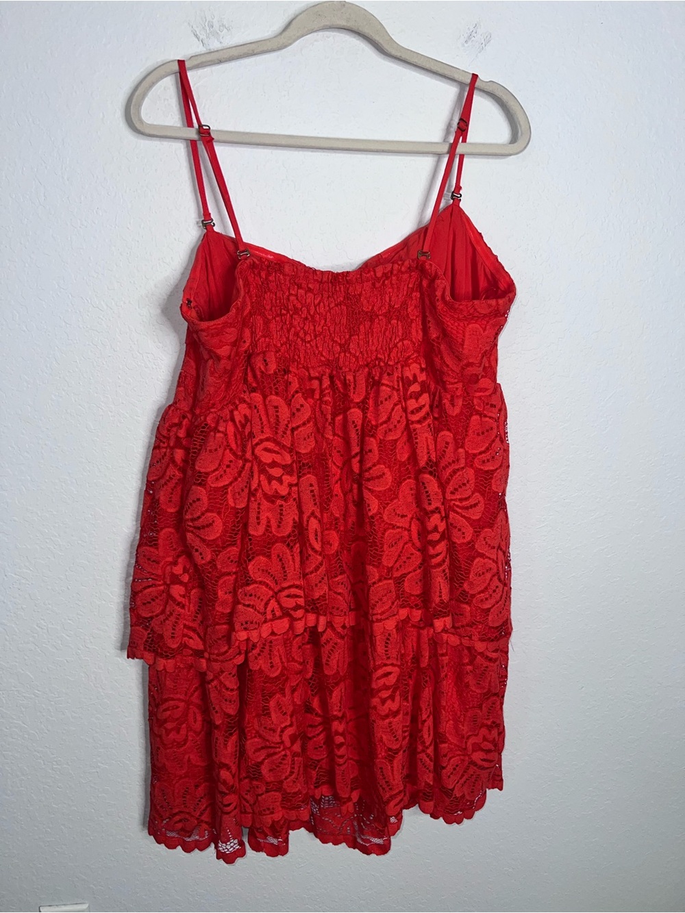 Anthropologie Maeve Strapless Lace Mini Dress Women’s 3X Red Q - Picture 5 of 10